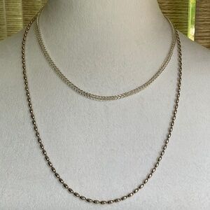2 Sterling Silver Necklaces made in Italy